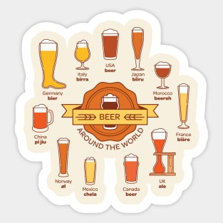 Beer Around the World Sticker